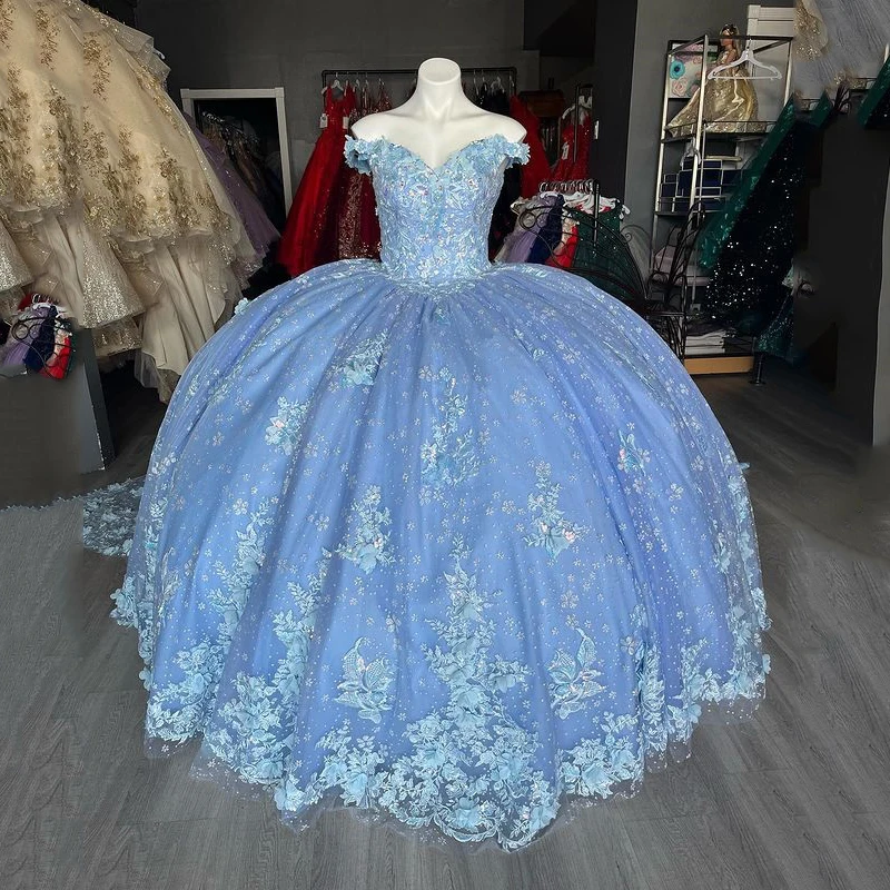 

Женское бальное платье, милое платье 16 размеров, Тюлевая аппликация, кружевное бальное платье с 3 цветами, платье для выпускного вечера, милое платье для Quinceanera, бальное платье