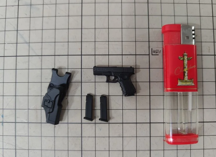 

EASY&SIMPLE 1/6 ES 06027 SCAR 20S Series Weapon Elevator Model A B Pistol G19 Holster Clips Set For Action Figure Collectable