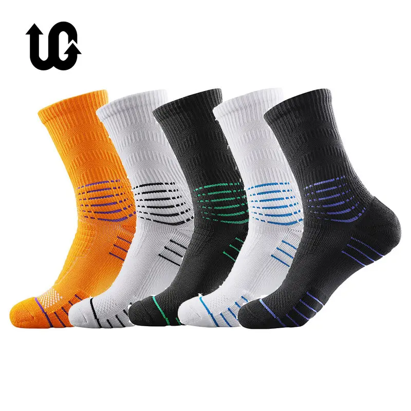 5Pairs Men Sports Socks Riding Cycling Basketball Running Sports Sock Summer Hiking Tennis Ski Man Women Bike Bicycle Slip
