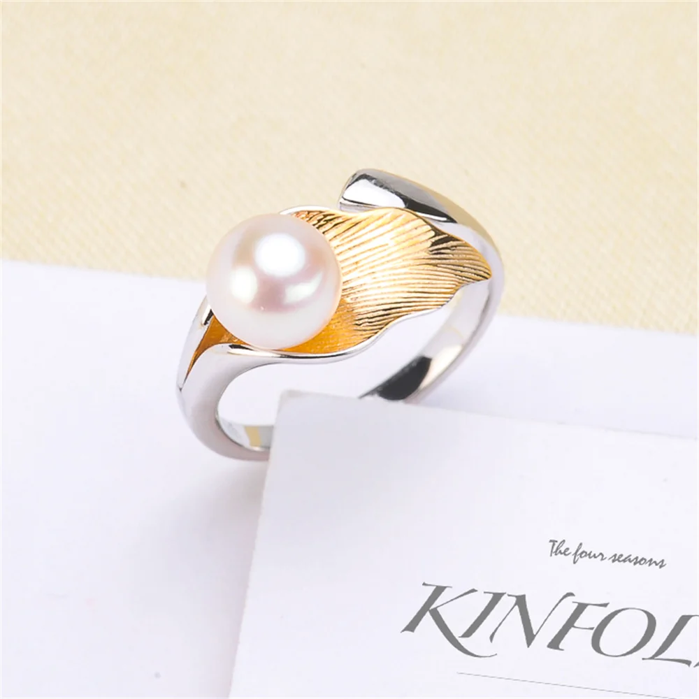 

S925 Sterling Silver fine jewelry accessories wholesale diy handmade mount ring settings pearl jewelry making for women