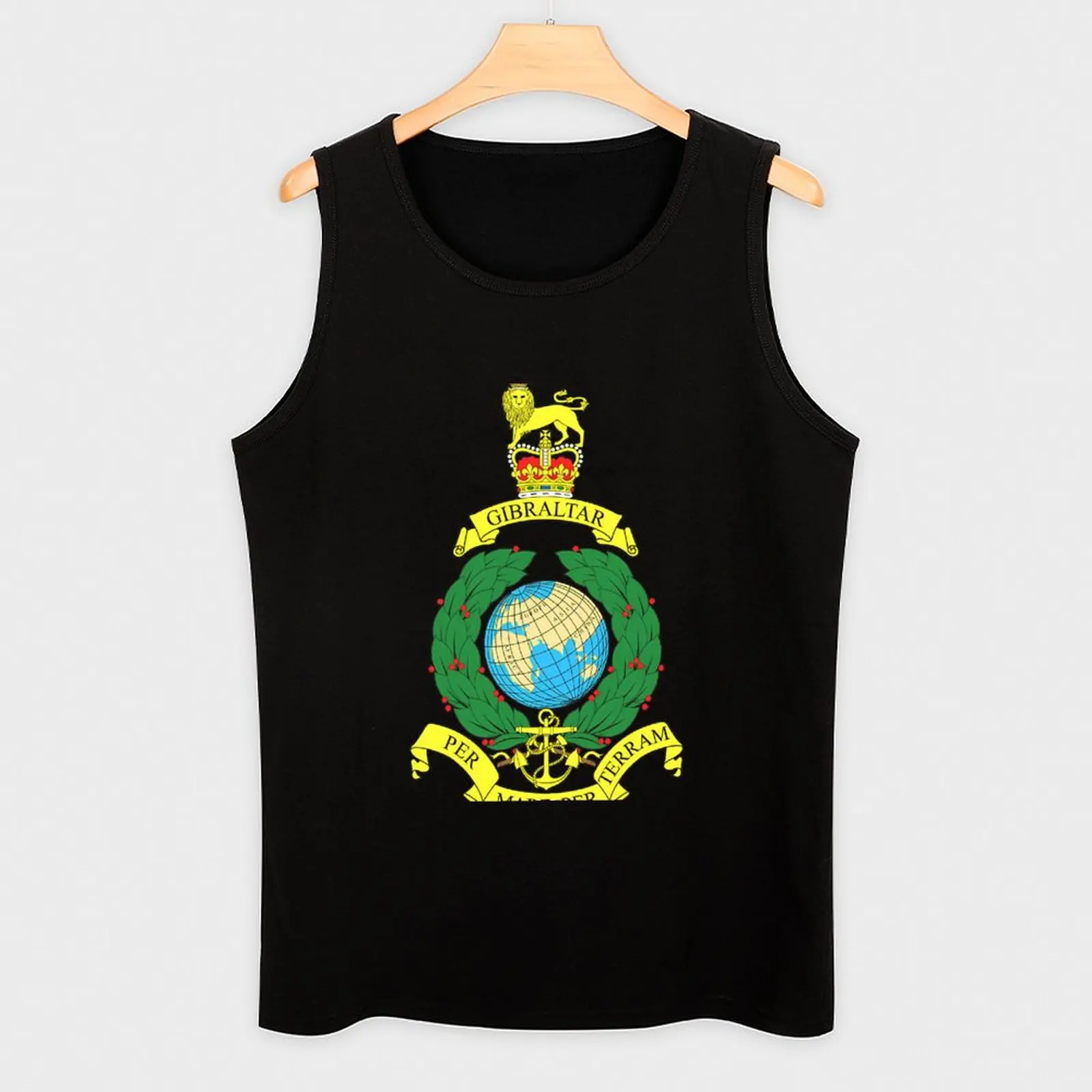 Фото Royal Marines Per Mare Per Terram Insignia Tank Top Мужская футболка Мужские футболки №3