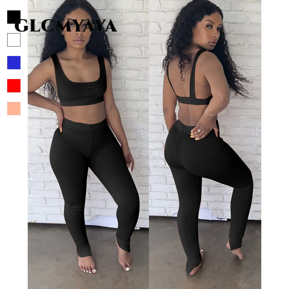 Женский Повседневный комплект из 2-х предметов GLCMYAYA без рукавов с вырезами жилет