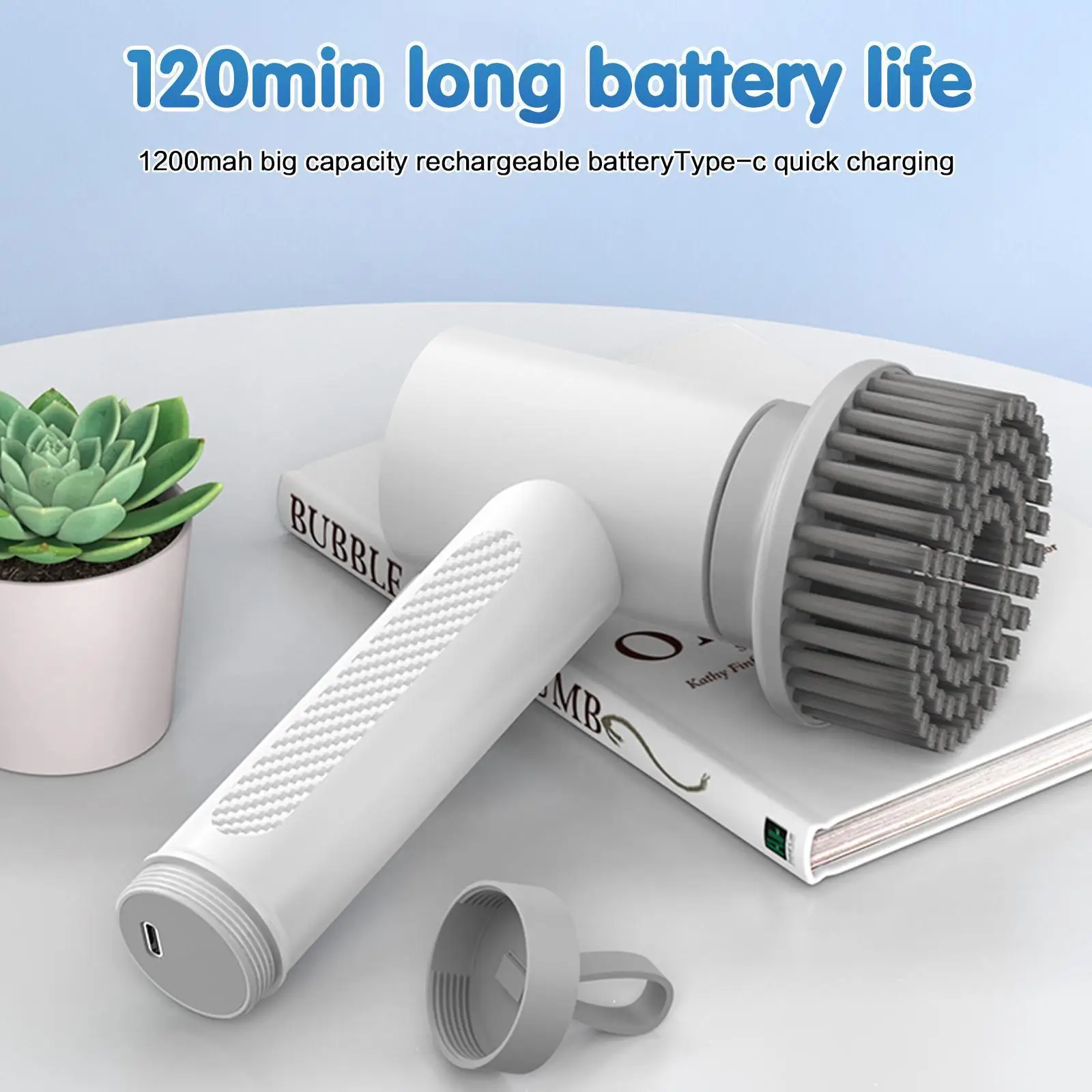 

Electric Cleaning Brush Home Electric Rotating Scrubber Cleaning Cleanliness Appliance Wireless Gadget Rechargeable Home To O8Y8