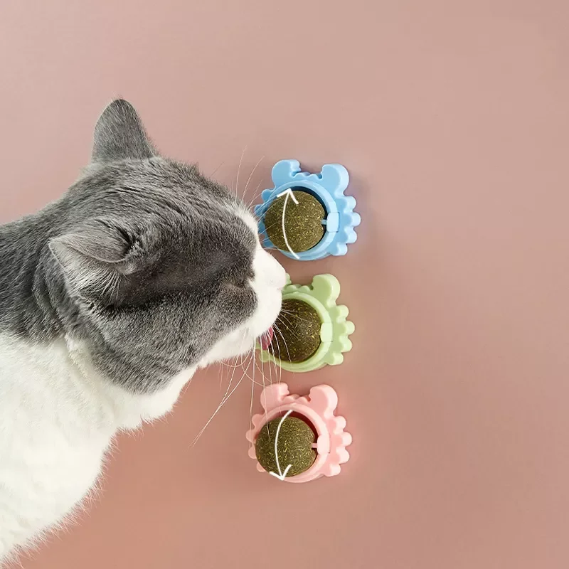 

2023New Pet Stuff Healthy Cat Catnip Toys Ball Cat Candy Licking Snacks Catnip Snack Nutrition Energy Ball Kitten Cat Toy Cat Su