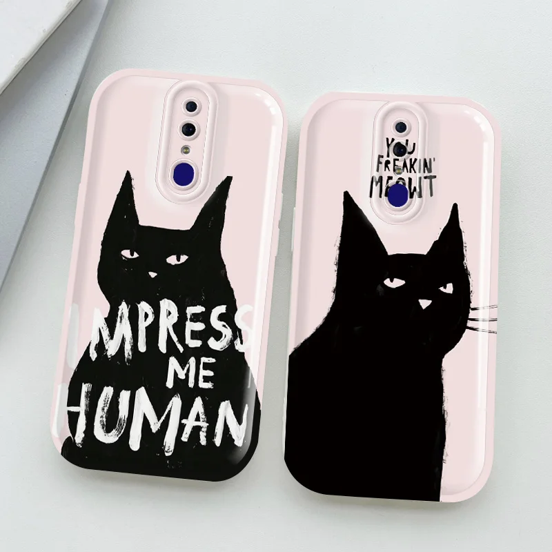 Cartoon Cats and Dogs Bubble Phone Case for OPPO F11 A9 2019 A9x R15 R17 Reno 4G Reno3 Pro F9 Find X3 Pro Realme 2 Pro U1 images - 6