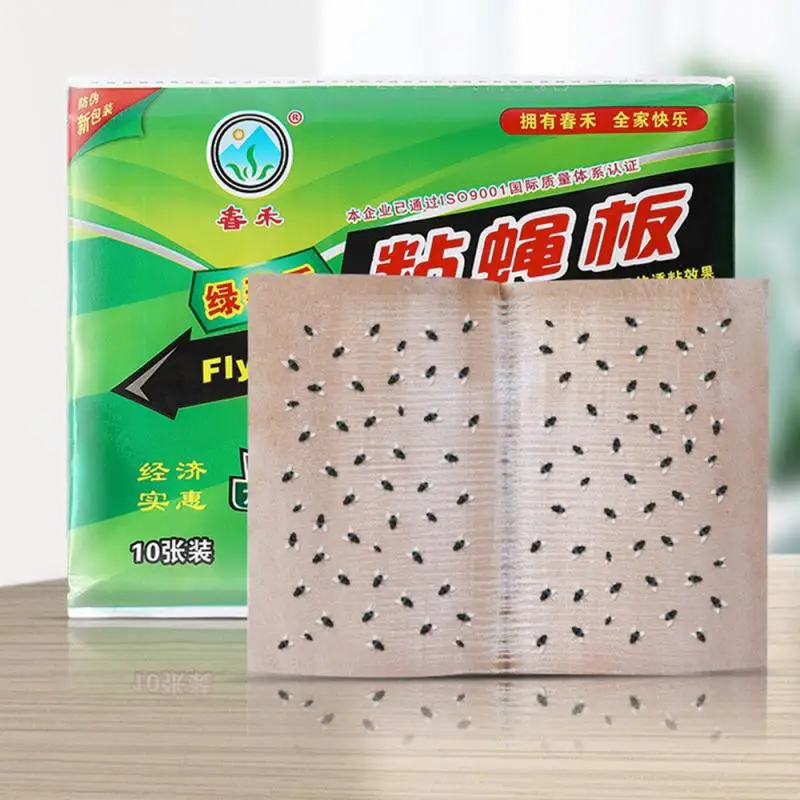 10 листов/пакет ловушки для мух клейкая доска насекомых двухсторонняя ловушка