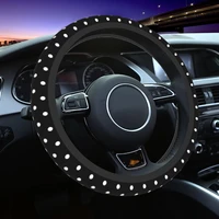 38cm car steering wheel cover cute polka dot universal auto decoration colorful automobile accessory