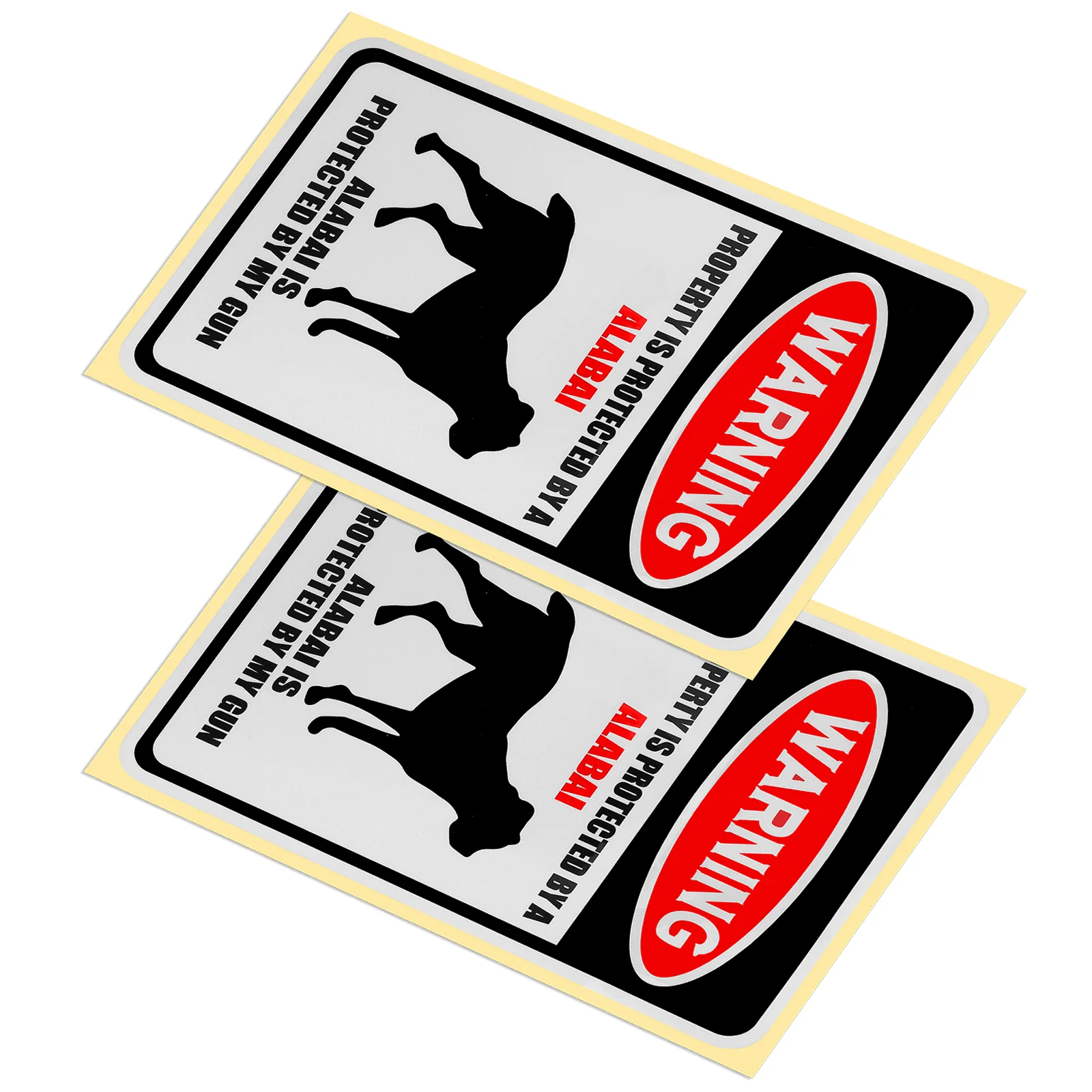 

2 Pcs No Trespassing Dogs Yard Sign Protection Notice Sticker Beware The Dog Warning Sign Water Proof Property Protection Notice
