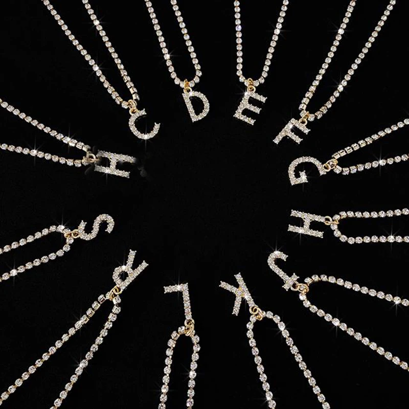 Ожерелье с подвеской в виде английского алфавита 26 дюймов | Украшения и