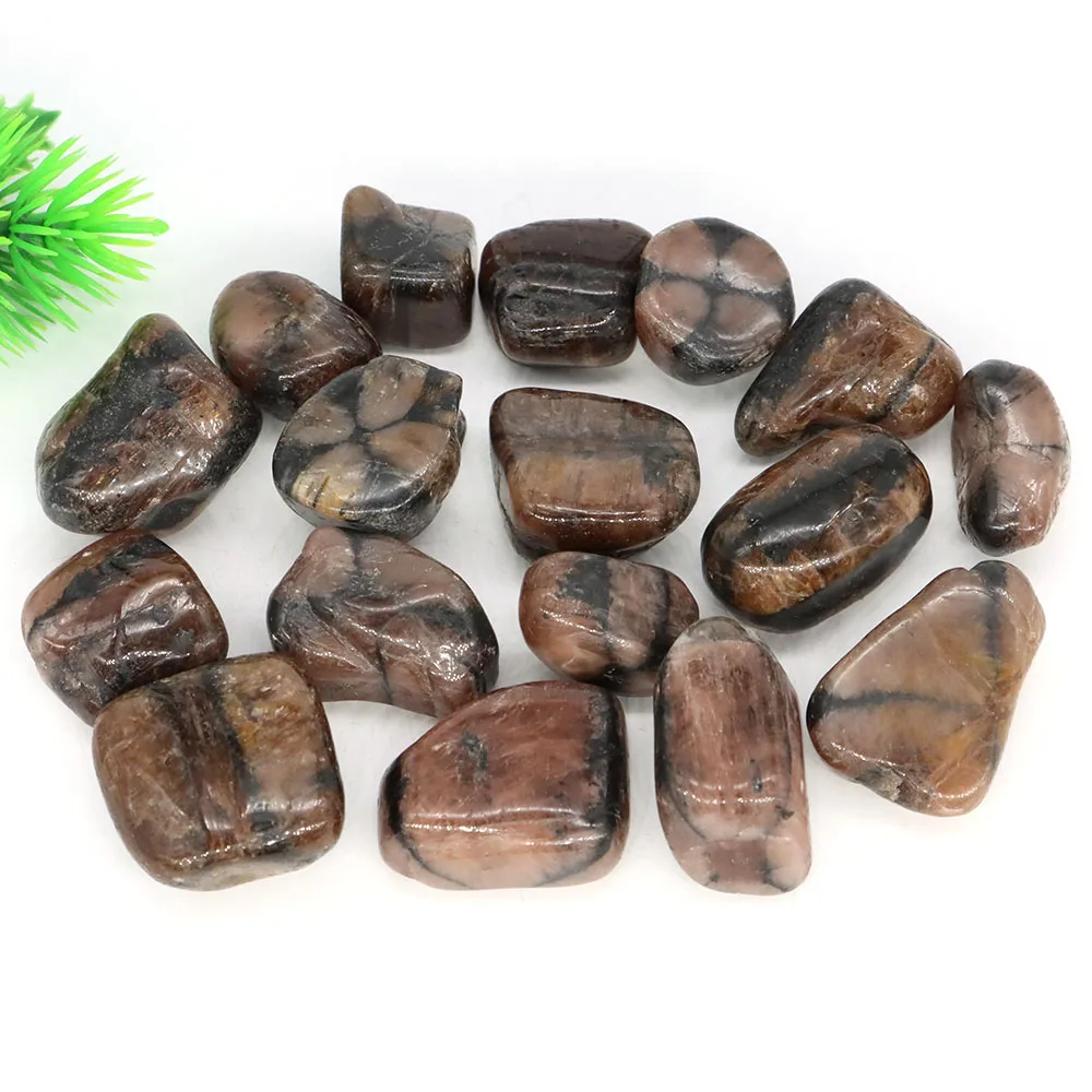 

Natural Chiastolite Crystal Tumbled Stones Bulk Irregular Polished Gravel Chakras Reiki Mineral Home Aquarium Decoration