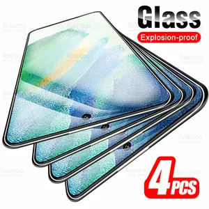 4Pcs Full Cover Tempered Glass For Samsung Galaxy S21 5G Screen Protectors SamsungS21fe S 21 FE S21F