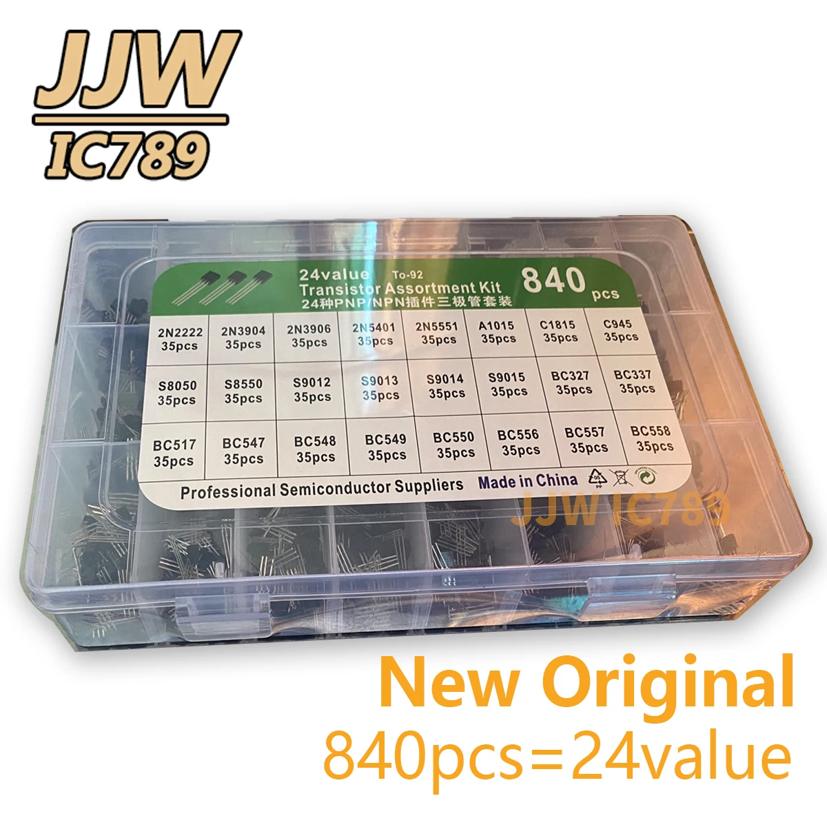 840p/комплект PNP NPN TO92 TO-92 набор 2N222 3904 3906 5401 5551 1015 1815 945 8050 8550 9012 9013 9014 15 BC327 337 517 547 548 549 550
