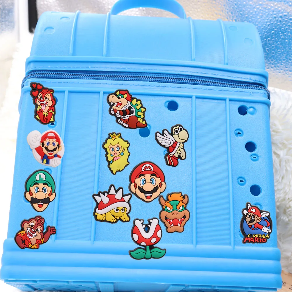 

1-12PCS PVC Hot Game Shoe Charms Squirrel Princess Piranha Turtle Dinosaur Silicone Croc Slipper Accessories Fit Wristbands