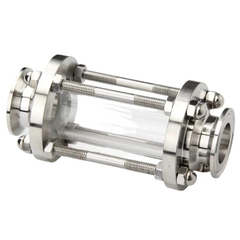 Фото 45/51/57/63 мм Tri Clamp Clover Sanitay Flow Sight Стекло Диоптрий Подходит для трубы 64 мм OD Фитинг из нержавеющей стали 304 Домашнее пиво №3