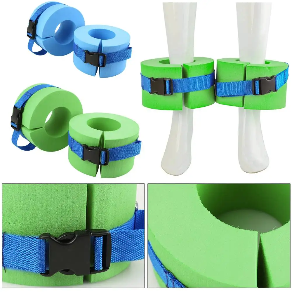 

2Pcs Foam Aquatic Cuffs Swimming Leggings Arm Floating Ring Heavy Weights Water Exercise Aerobics Rings Swim Accessories