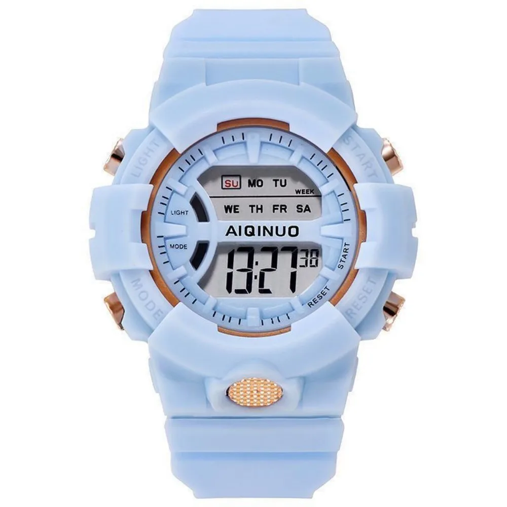 Ins Fashion LED Multifunction Date Clock Stopwatch Electronic Watches Big Dial Digital Sport Watch For Women Girl Boy Student