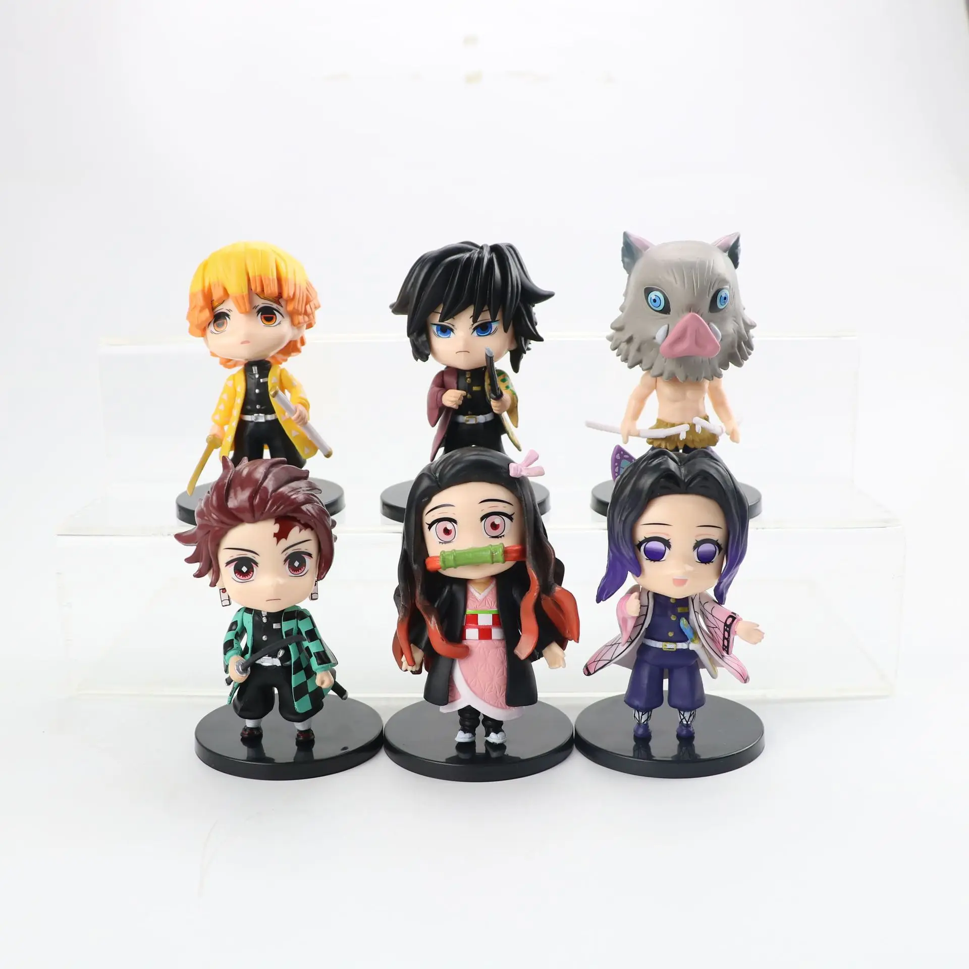 

6Pcs/lot Demon Slayer Kimetsu No Yaiba Figure Tanjirou Nezuko Zenitsu Inosuke PVC Action Figurine Model Collection Toys Gifts