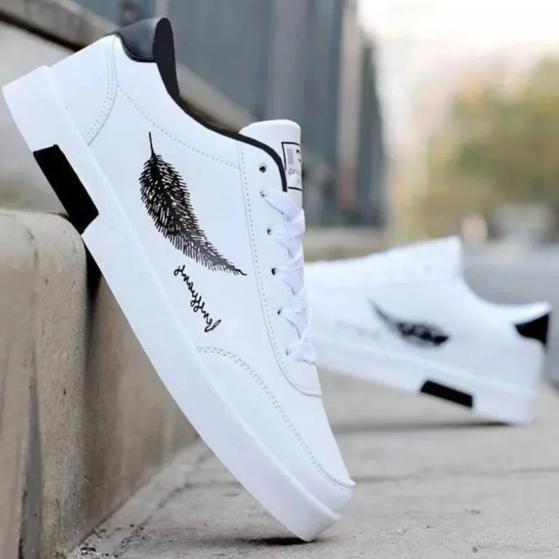 

Spring Casual Men's Shoes Flat Light Men's Sports Shoes Comfortable Men's Canvas Shoes Lace Up Zapatillas Blancas Men Sneakers