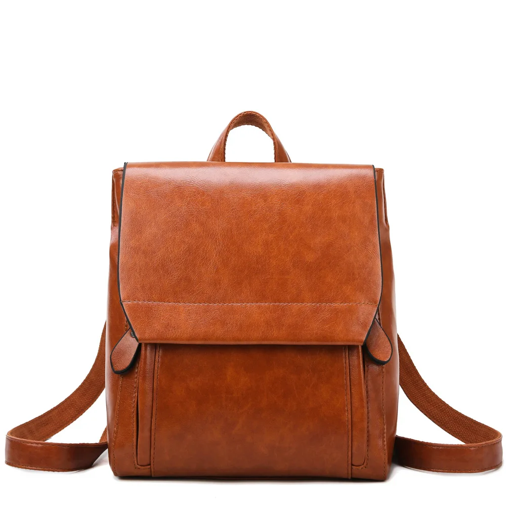 

Fashion Women's Backpack Genuine Leather Personality Rivet Backpack Women Anti-theft Travel Bags Teenage Girls Mochila QWS009