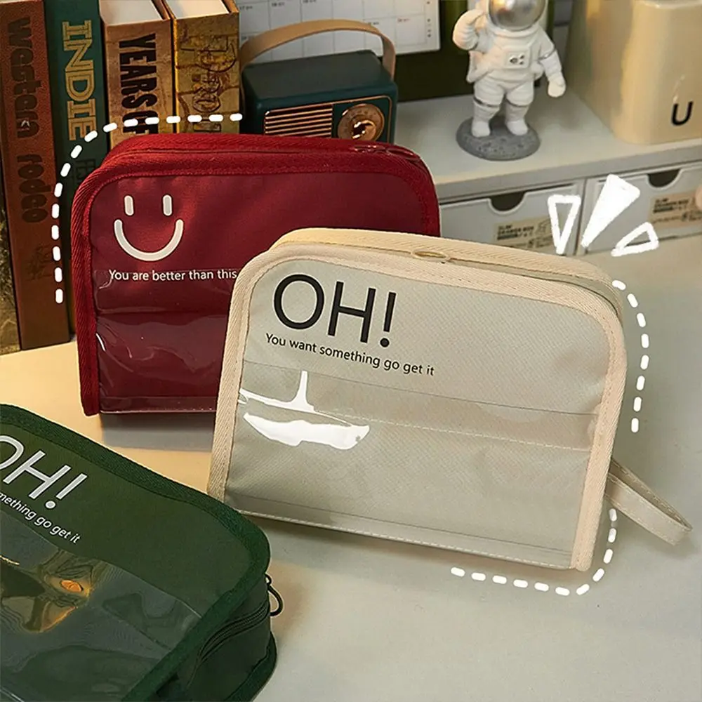 

Stationery Holder Canvas Stationery Bag Stationery Box Large Capacity Pencil Bag Square Pencil Pouch