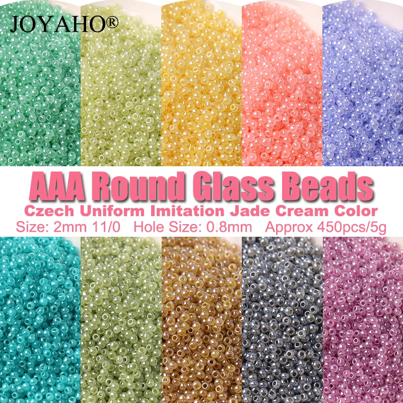 

450 шт. 2 мм Бусины из стекла с имитацией чешского нефрита 11/0 круглые четки кремового цвета свободные разделительные бусины для изготовления ювелирных изделий Аксессуары