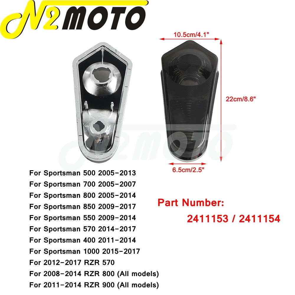 Фото 2x абажур заднего стоп-сигнала для Polaris Sportsman RZR 400 500 550 570 700 800 850 900 1000 ATV правый левый корпус заднего фонаря №2