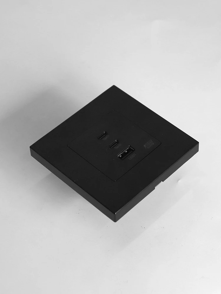 Фото Модуль механического переключателя Bingoelec, нормальный/Wi-Fi, розетка европейского стандарта, USB, 65 Вт, розетки Rj45 CAT6, черные функциональные детали, пластиковая рамка, сделай сам №2