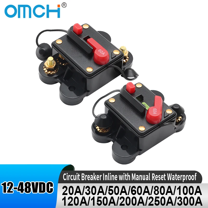 

Автоматический выключатель OMCH для авто 12-48VDC 20-300A