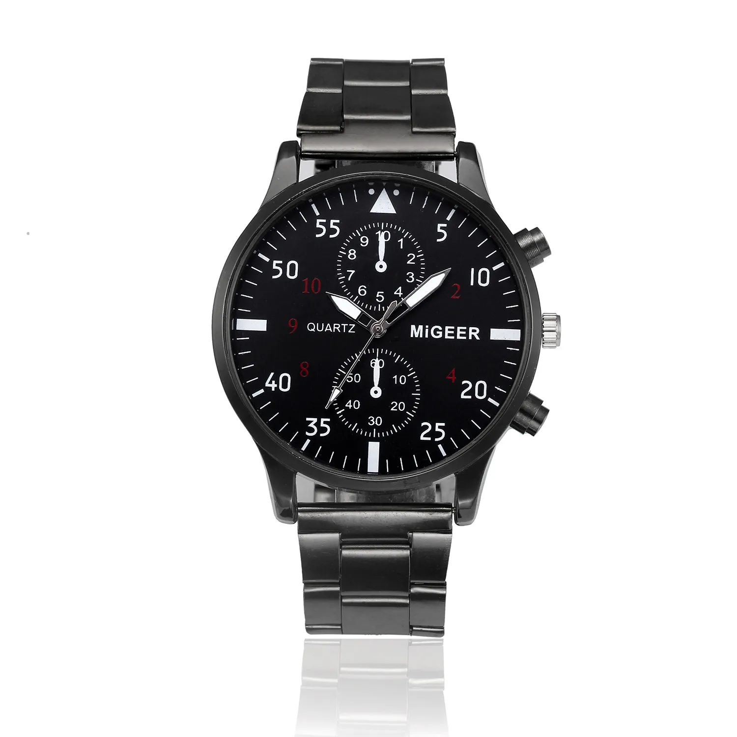 

Classic Geneva Silver Men Watch Crystal Glass Stainless Steel Analog Quartz Wrist Watch Luxury Watches Masculino Relogio Часы