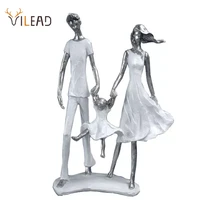 vilead 35cm resin craft parents sculpture nordic home decor figurines living room bedroom desktop interior decoration statue