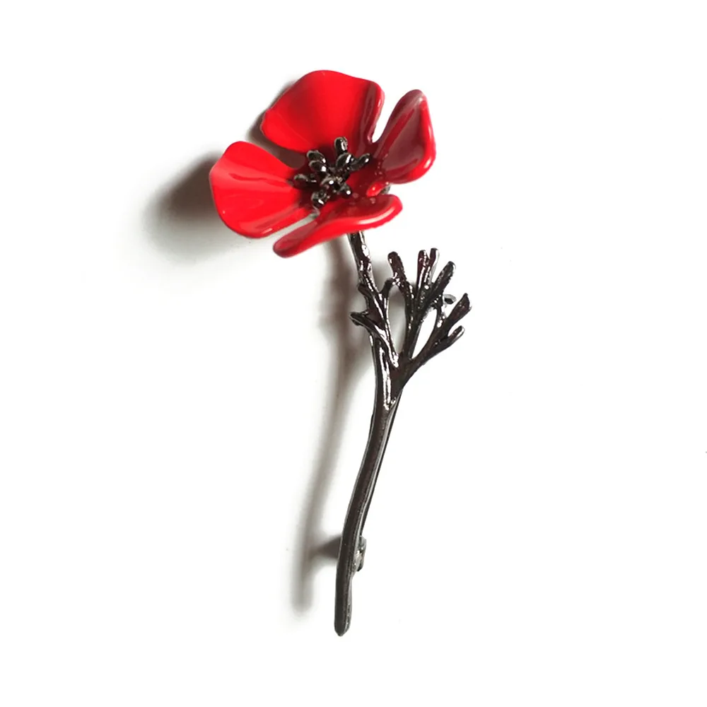 

Fashion Jewelry Retro Poppy Flower Brooch Suit Clothes Shirt Collar Pin Brooch Women Accessories Gifts for Friends