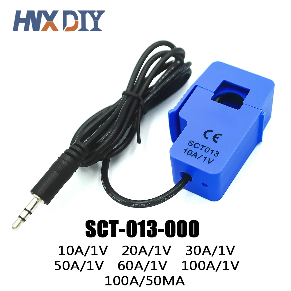 

SCT-013-000 10A 20A 30A 50A 60A 100A Non-invasive Split Core Current Transformer AC current sensor