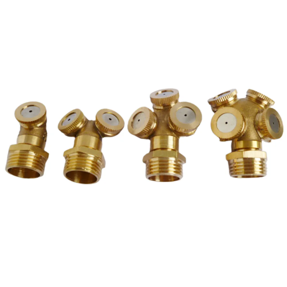

1pc 1/2\" Brass Spray Nozzle Mist Nozzles Cooling System Water Garden Irrigation Watering Supplies Replacement