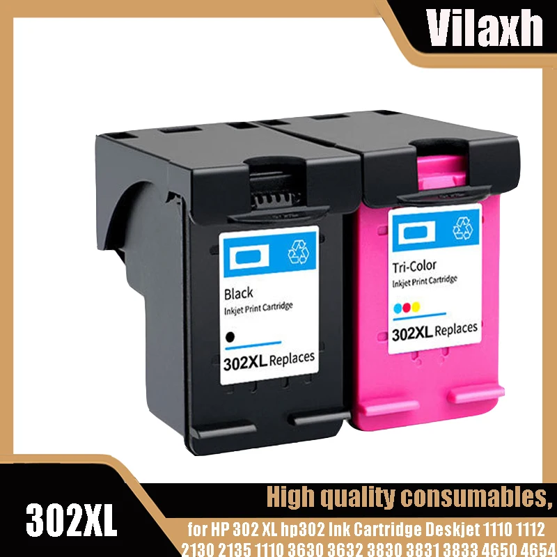 Замена Vilaxh для HP 302 XL HP302 картридж HP302xl Deskjet 2130 ENVY 4520 Officejet 4650 3630