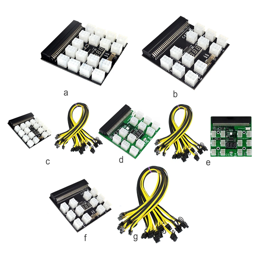 

Коммутационная плата для сервера PCI-E 17x6pin, адаптер питания, улучшенная версия, светодиодный экран, карта питания, тип 2