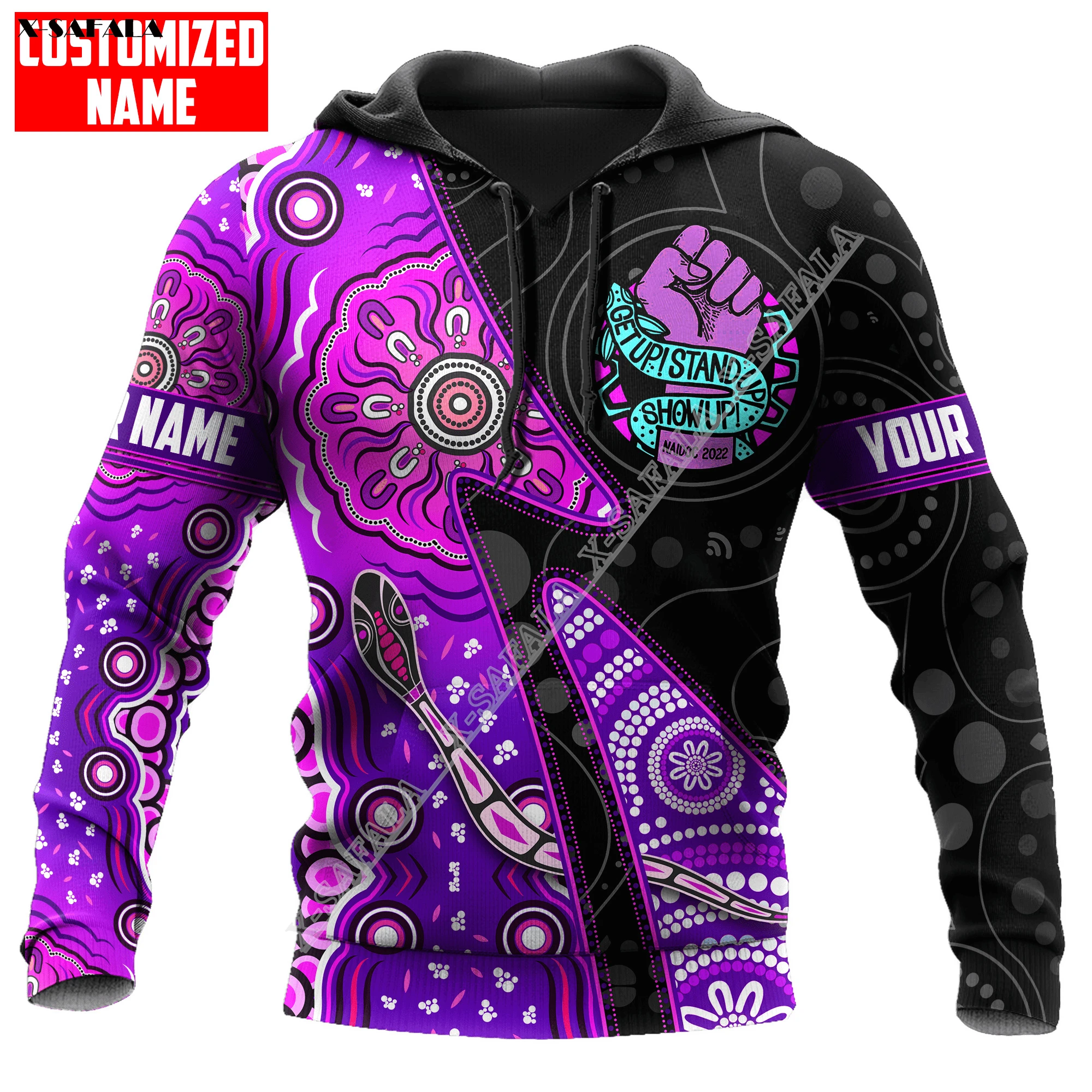 

Мужская толстовка с капюшоном и 3D-принтом, с австралийским флагом