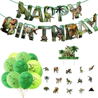 dinosaur party supplies dinosaur birthday banner 43 pcs dino decoration for baby shower birthday party jungle jurassic party