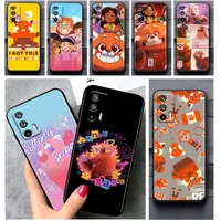 disney turning red phone case for oppo realme v11 x3 x50 q5i gt gt2 neo2 neo3 c21y c3 9 9i 8 8i 7i pro master black