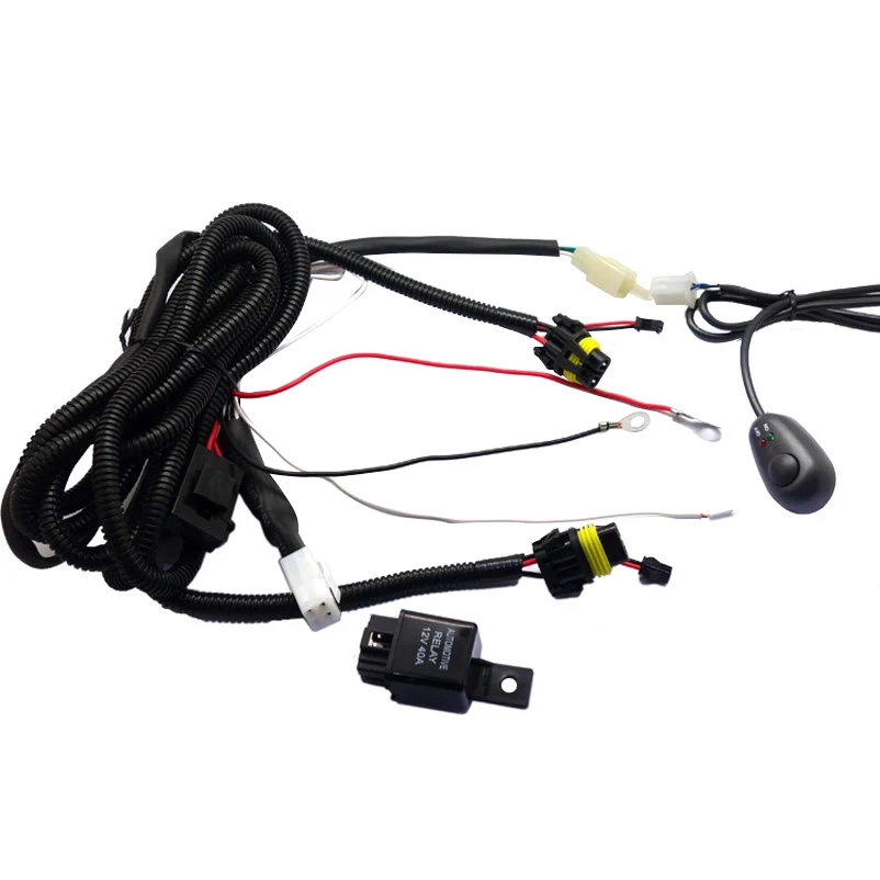 Car Fog Lamp Fog Lights Universal Switch and Wire Kits for Buying Angel Eyes DRL Retrofit Accessories