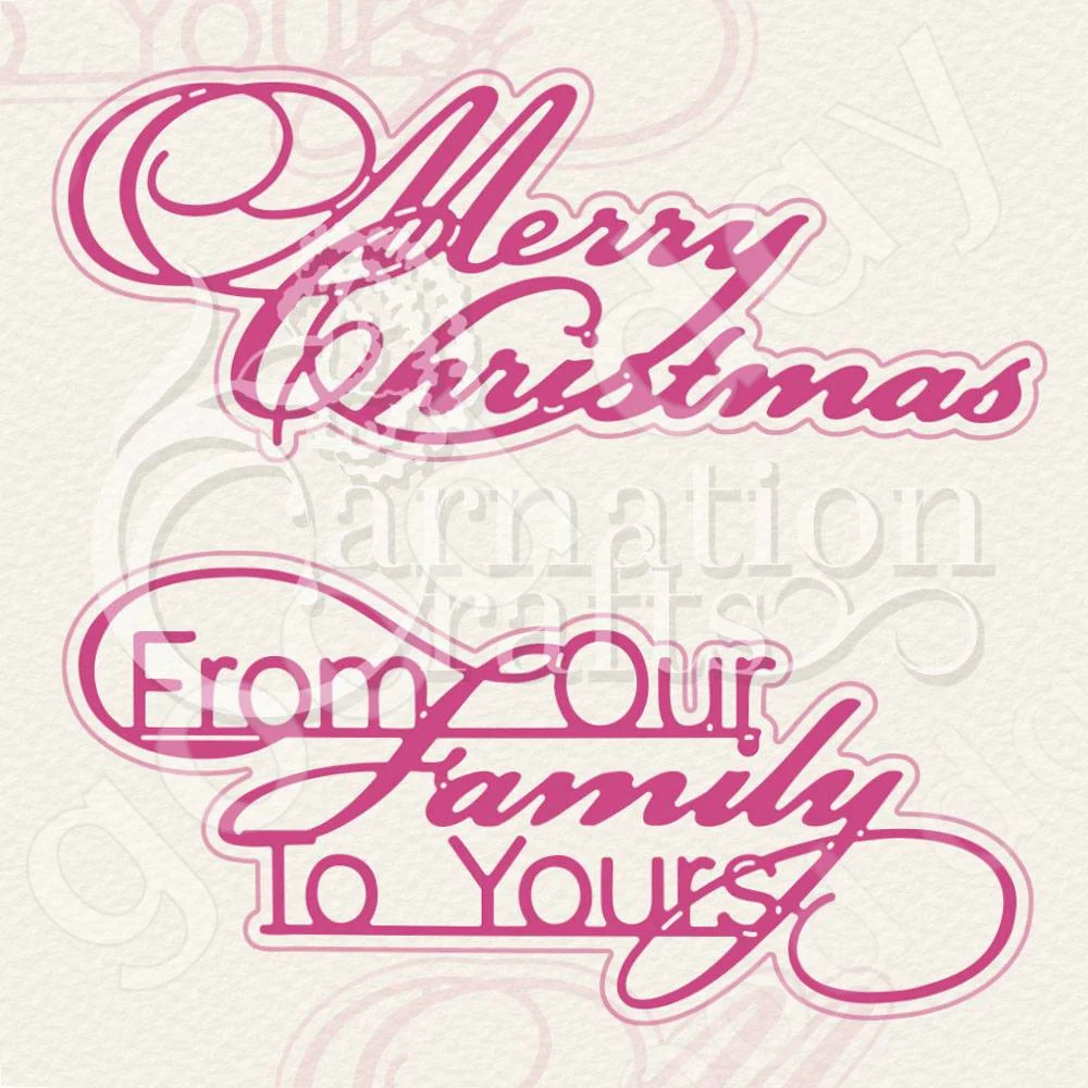 

Christmas 2022 New Arrival From Our Family To Yours Metal Cutting Dies Scrapbook Diary Decoration Embossing Template Handmade