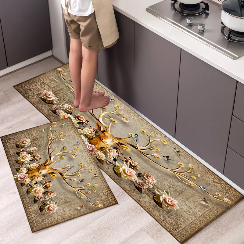 

Home Decor Hallway Floor Mat Living Room Bedroom Bedside Area Rugs Kitchen Mat Carpet Bathroom Non-Slip Entrance Doormats