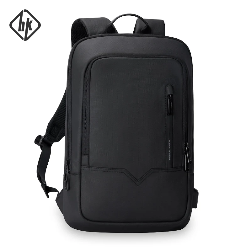 hk slim laptop backpack men 14 inch office work women backpack thin business bag unisex black ultralight small backpack school free global shipping