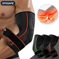 1piece sports elbow support compression sleeves arm brace with adjustable strap for running basketball golf tennis weightlifting