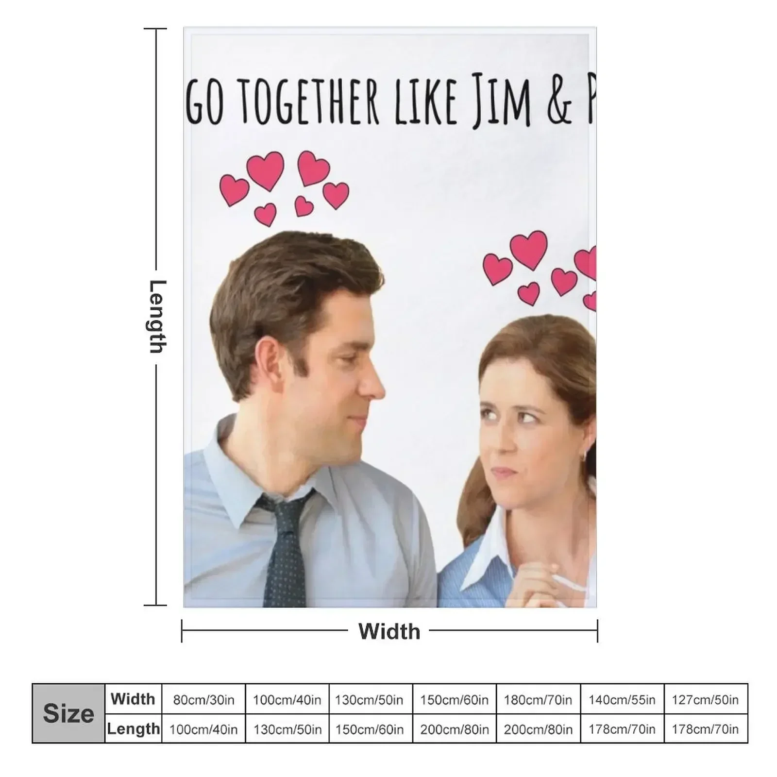 We Go Together Like Jim And Pam Throw Blanket диван-кровать милые летние одеяла