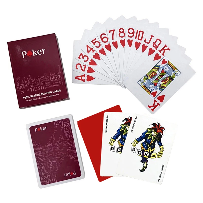 

High Quality Texas Hold'em Plastic Poker Card Games Waterproof And Dull Polish Playing Cards Party Entertainment Board Game