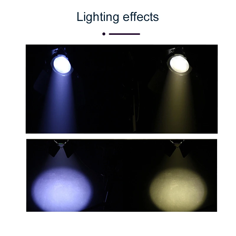 Светодиодный светильник COB Френеля с зумом 300 Вт/150 Вт со светодиодной подсветкой