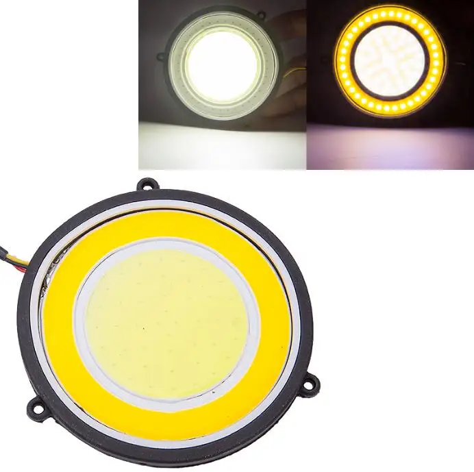 Дневсветильник ходовые огни высокой мощности, 2 шт./компл., белые Автомобильные дневные ходовые огни, круглые 120 светодиодных чипов, 120, 30 Вт, диаметр 90 мм, 12 В