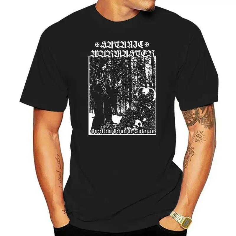 

SATANIC WARMASTER T-shirt Carelian Satanist Madness Goatmoon Ad Hominem Tsjuder Print T-Shirt Man Short Sleeve T Shirt Top Tee