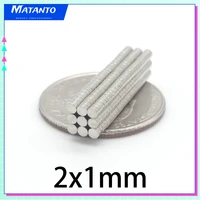10020050010005000pcs 2x1 small round magnet 21mm neodymium powerful magnetic 2x1mm permanent magnet 21 mini disc magnet