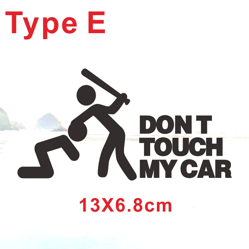 

Creative Funny DON'T TOUCH MY CAR Personalized Reflective Stickers Car Bicycle Decal Decorative Sticker Exterior Accessories